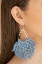 Load image into Gallery viewer, Paparrazzi Oh Macrame’ Oh my Blue Earrings