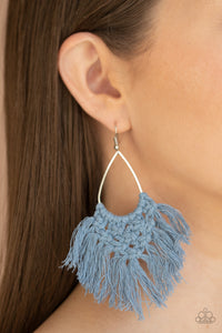 Paparrazzi Oh Macrame’ Oh my Blue Earrings